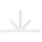 Ekena Millwork Saratoga Architectural Grade PVC Gable Bracket, 108"W x 58 1/2"H x 4"D x 6"F, 13/12 Pitch GBP108X59X0406SAR00 - alternate 3